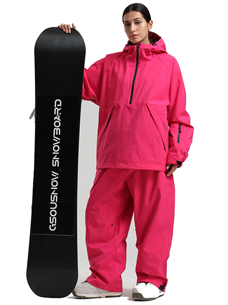 Traje de esquí a prueba de agua rosa femenino | fabricante OEM