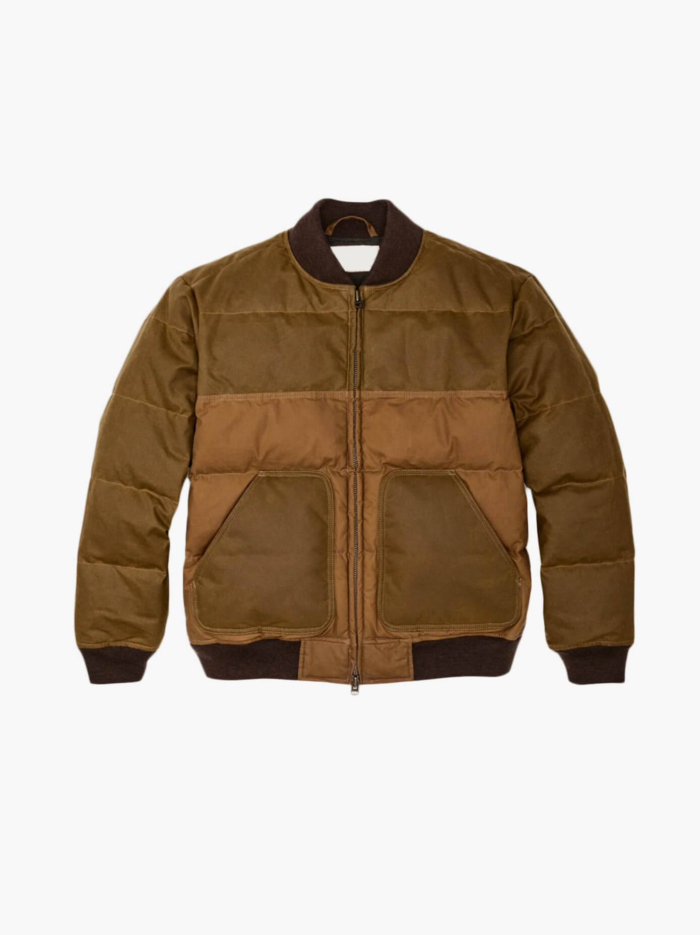 Custom Mens Colorblock Down Bomber Jacket (en inglés)